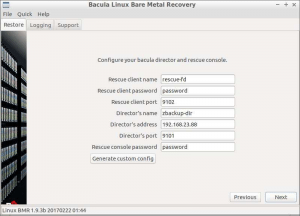 Plugin Recuperação Bare Metal Plugin Linux Bacula Enterprise - Guia Rápido 30