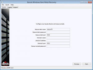 Plugin Recuperação Bare Metal Plugin Windows Bacula Enterprise - Guia Rápido 6